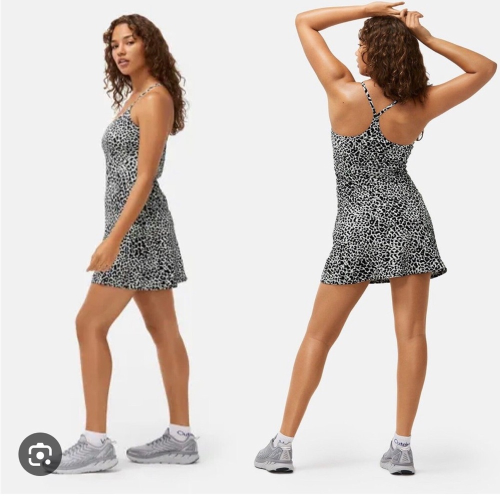 LIKE NEW: outdoor Voices exercise dress in snow leopard